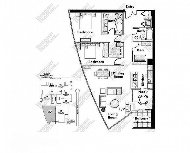 1807 198 AQUARIUS MEWS, Vancouver BC V6Z 2Y4