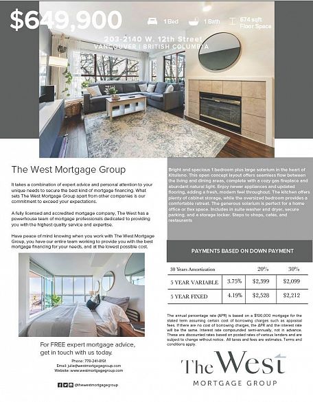 203 2140 W 12th Street