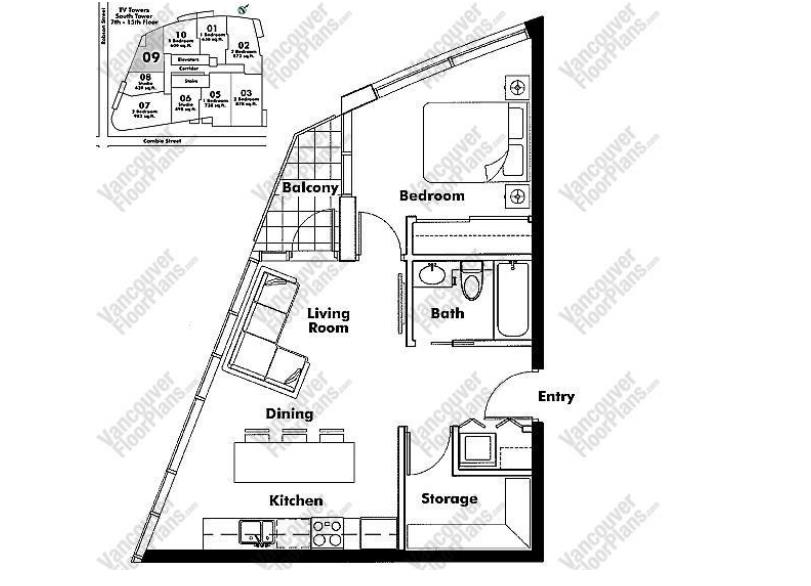 2209 233 ROBSON STREET, Vancouver BC V6B 0E3