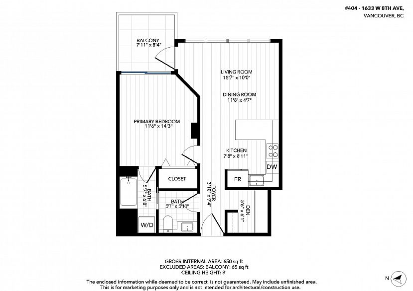 404 1633 W 8th Avenue