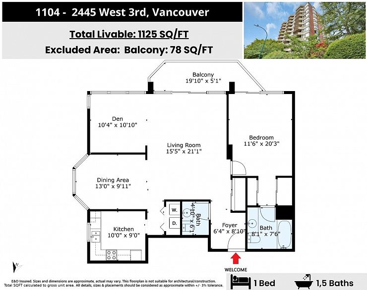 1104 2445 W 3rd Avenue