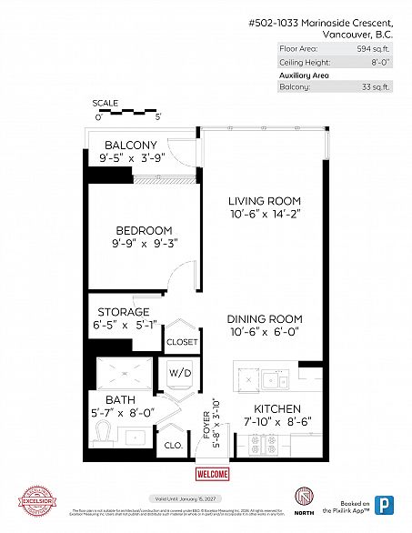 502 1033 Marinaside Crescent
