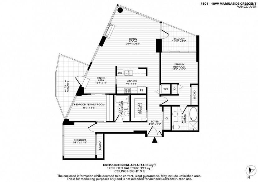 501 1099 Marinaside Crescent