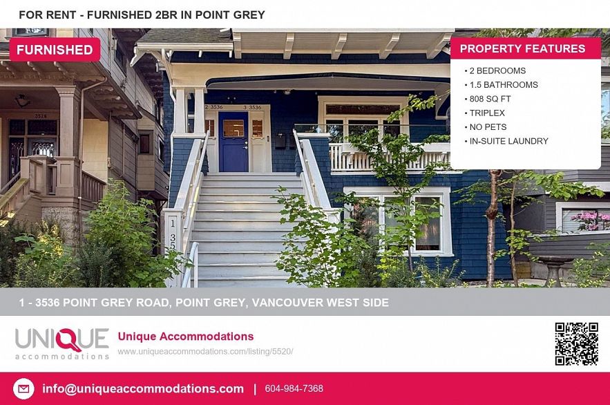 1 3536 POINT GREY ROAD, Vancouver BC V6R 1A8