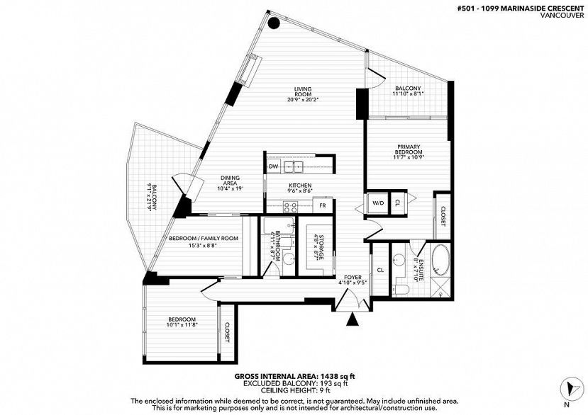 501 1099 Marinaside Crescent