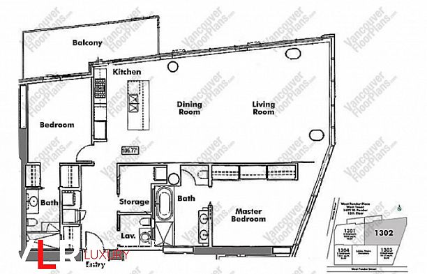 1302 1499 W PENDER STREET, Vancouver BC V6G 0A7 Coal Harbour