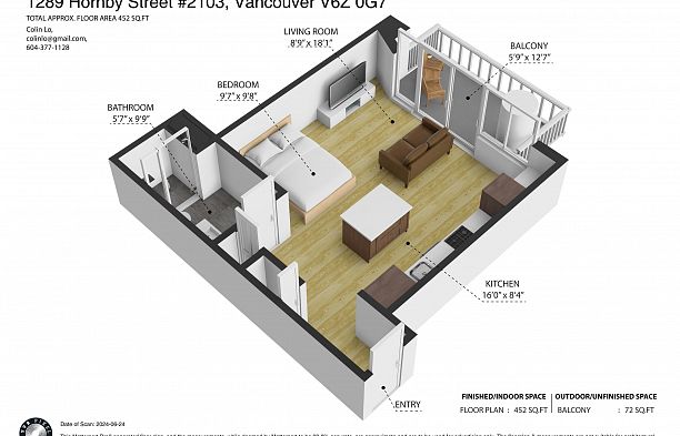 2103 1289 Hornby Street Downtown VW