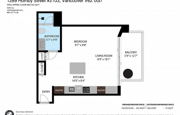 2103 1289 Hornby Street Downtown VW