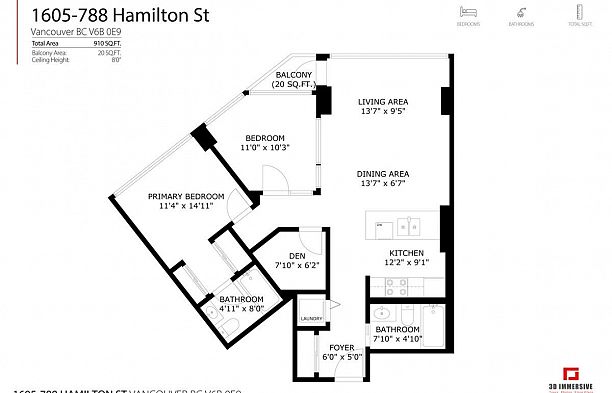 1605 788 Hamilton Street Downtown VW