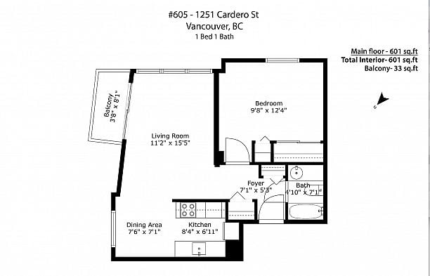 605 1251 Cardero Street West End VW