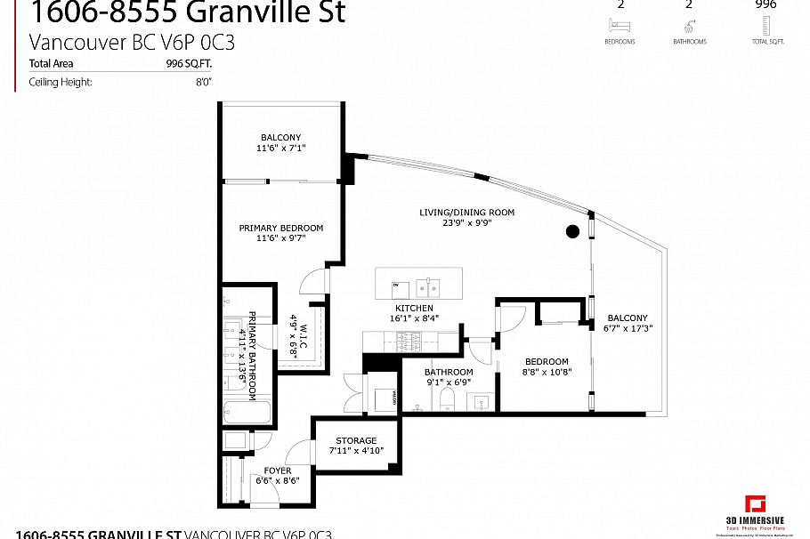 1606 8555 GRANVILLE STREET Vancouver, BC - 40