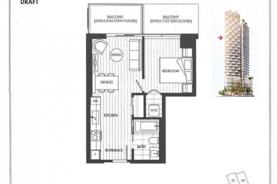 1706 620 Cardero Street Vancouver, BC - 2