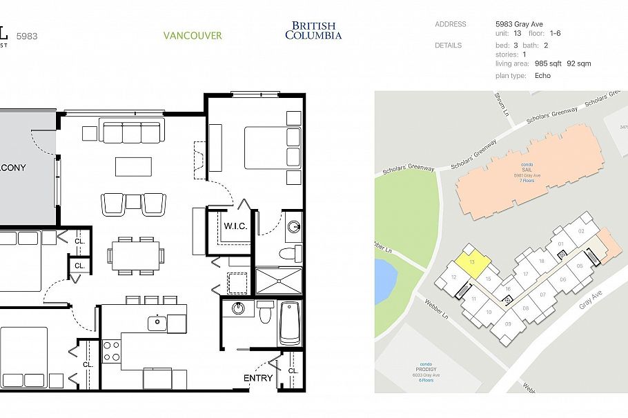 513 5983 Gray Avenue Vancouver, BC - 4