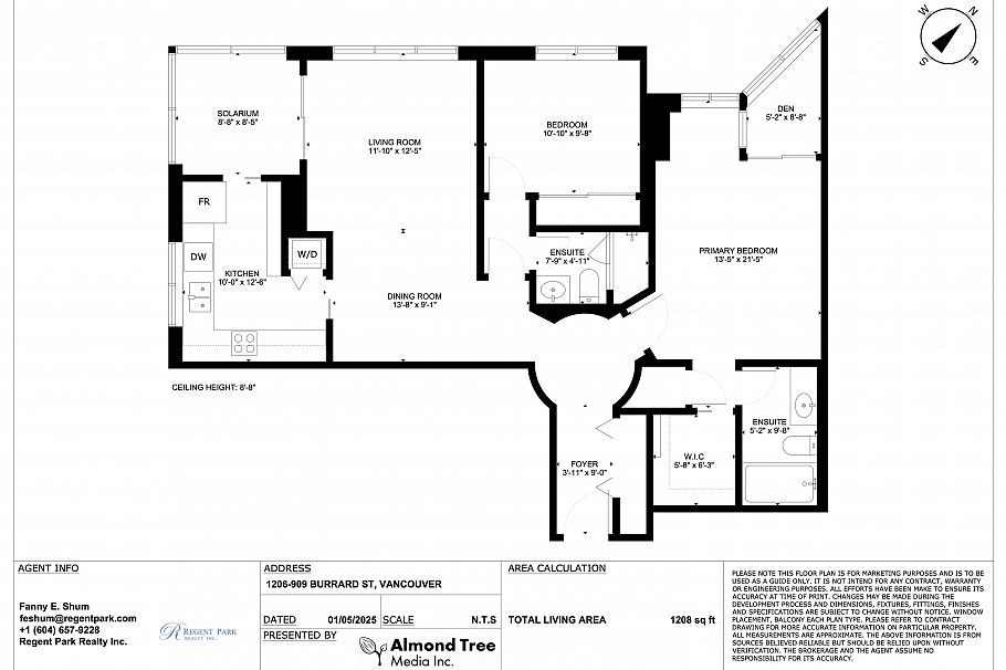 1206 909 Burrard Street Vancouver, BC - 18