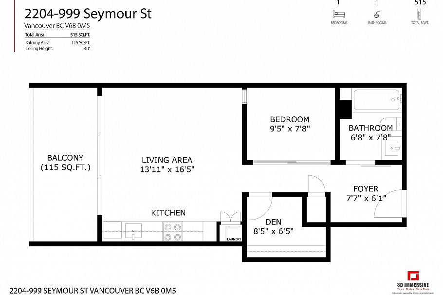 2204 999 Seymour Street Vancouver, BC - 13