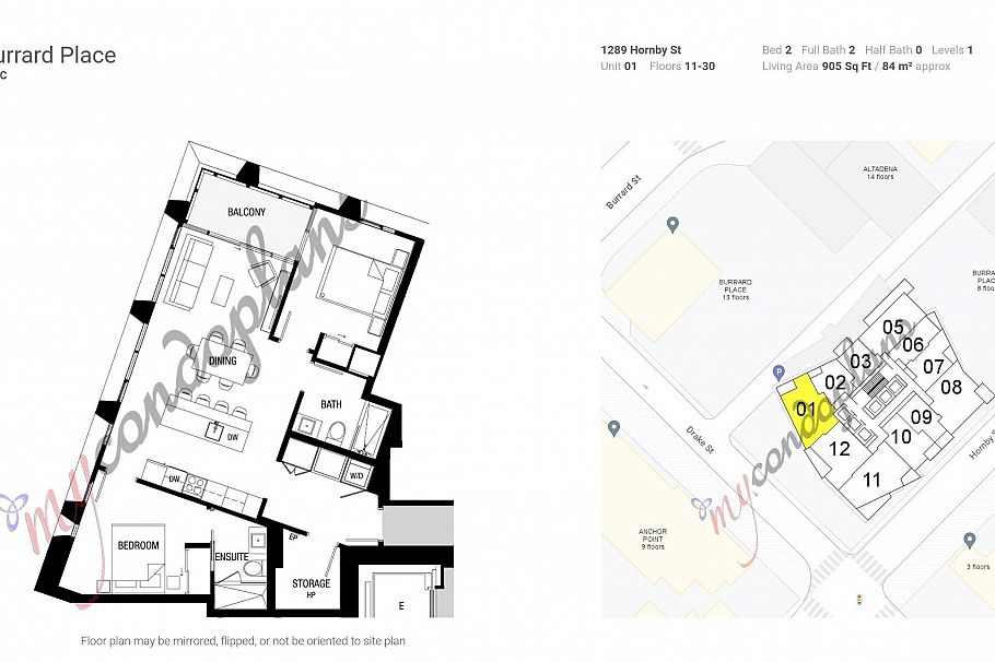 2701 1289 Hornby Street Vancouver, BC - 40