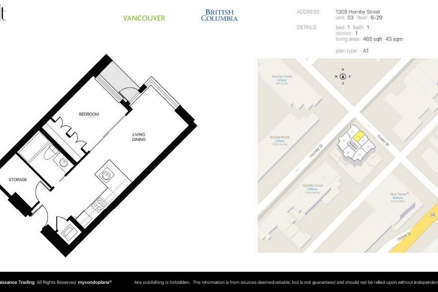 1703 1308 Hornby Street Vancouver, BC - 16