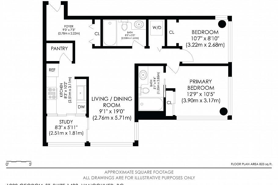 1408 1288 W Georgia Street Vancouver, BC - 19