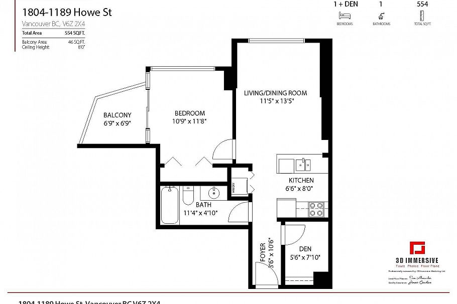 1804 1189 Howe Street Vancouver, BC - 11