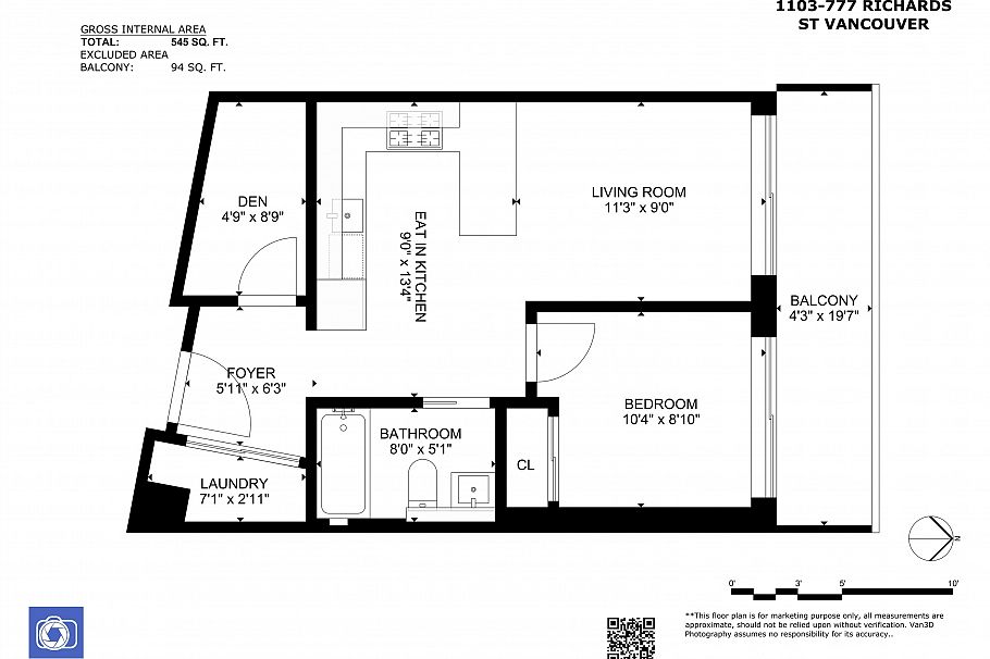 1103 777 Richards Street Vancouver, BC - 25