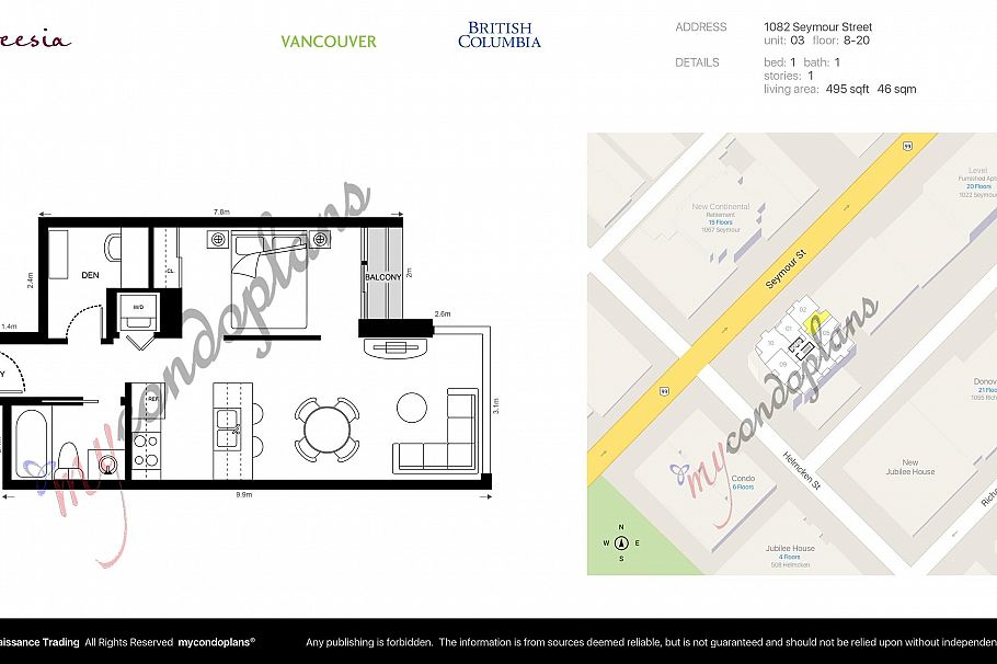 1203 1082 Seymour Street Vancouver, BC - 2