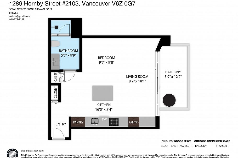 2103 1289 Hornby Street Vancouver, BC - 4