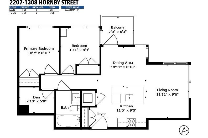 2207 1308 Hornby Street Vancouver, BC - 29