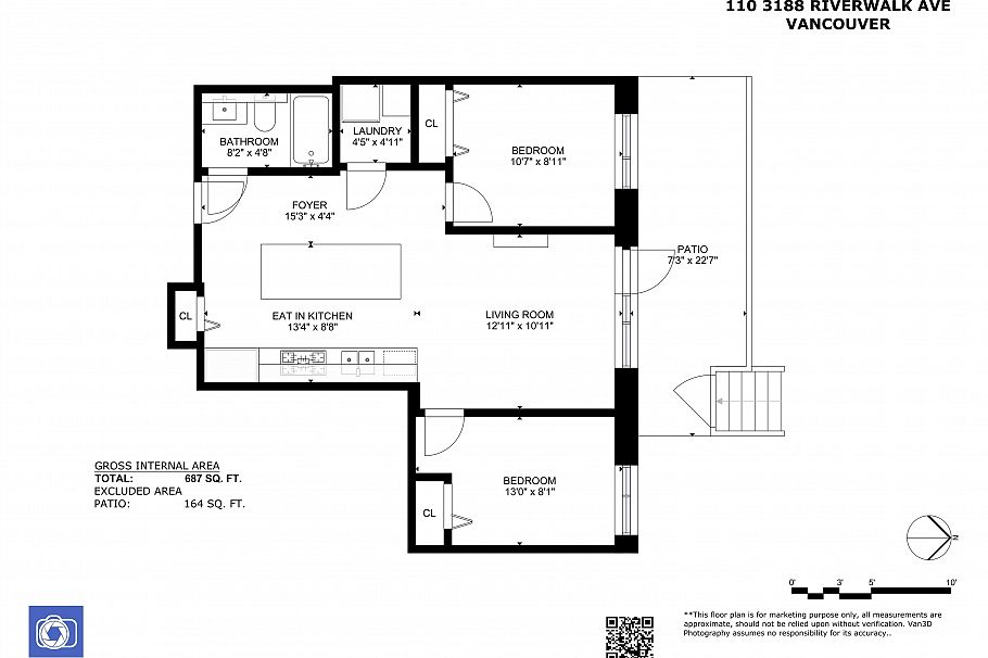 110 3188 Riverwalk Avenue Vancouver, BC - 2