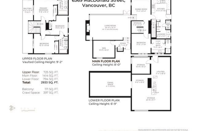 6369 Macdonald Street Vancouver, BC - 6