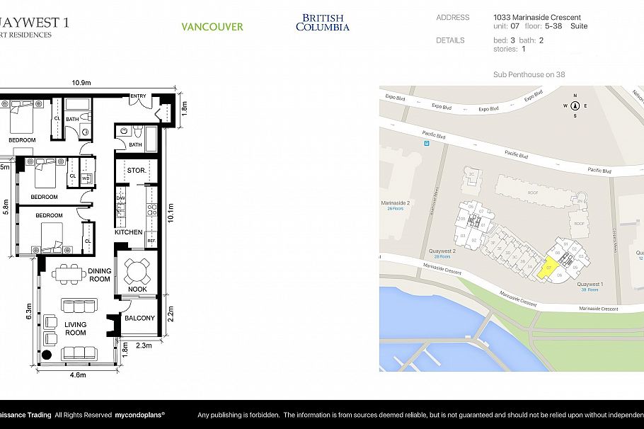 1507 1033 Marinaside Crescent Vancouver, BC - 26