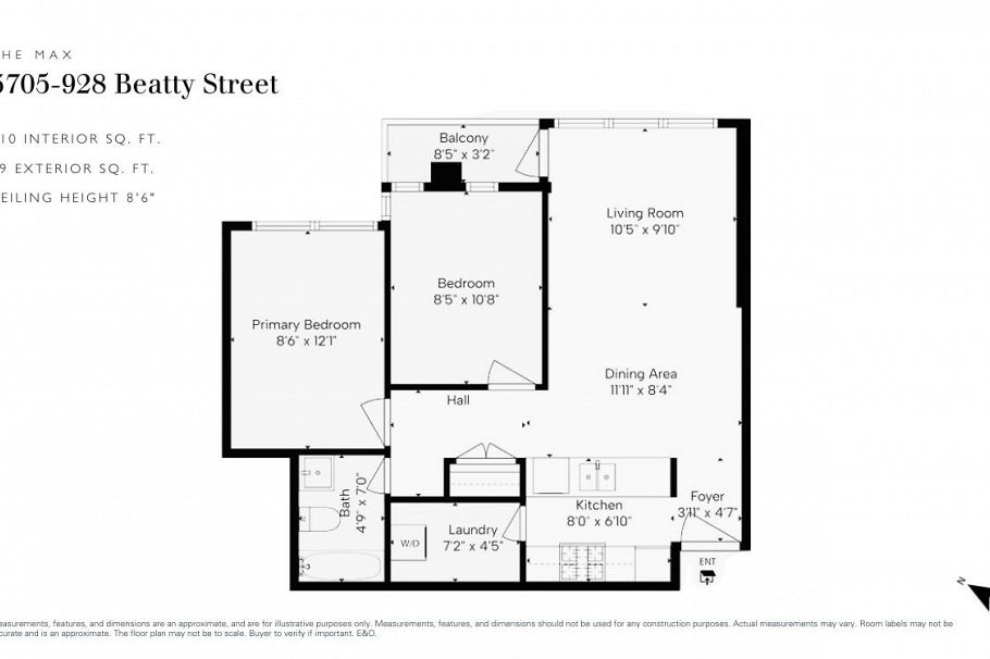 3705 928 Beatty Street Vancouver, BC - 11
