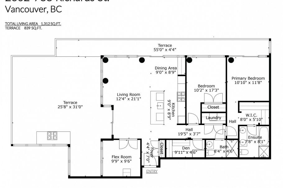 2602 788 Richards Street Vancouver, BC - 37