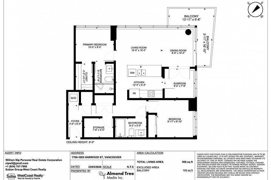 1706 1009 Harwood Street Vancouver, BC - 3