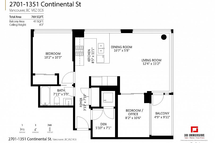 2701 1351 Continental Street Vancouver, BC - 34