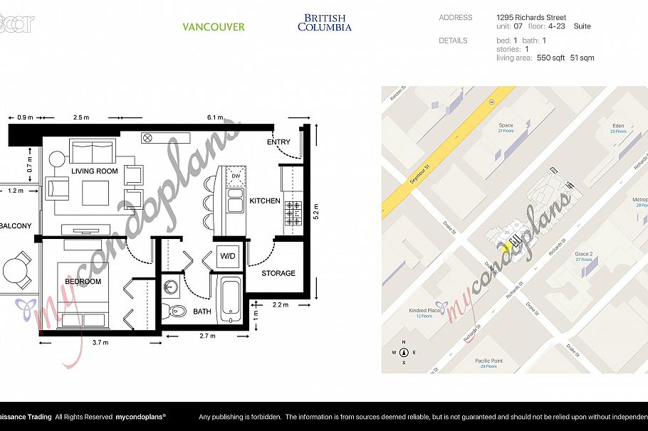 1707 1295 Richards Street Vancouver, BC - 38