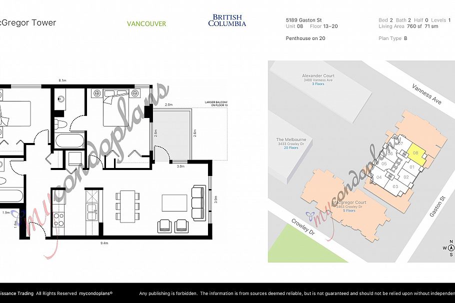 1408 5189 Gaston Street Vancouver, BC - 4