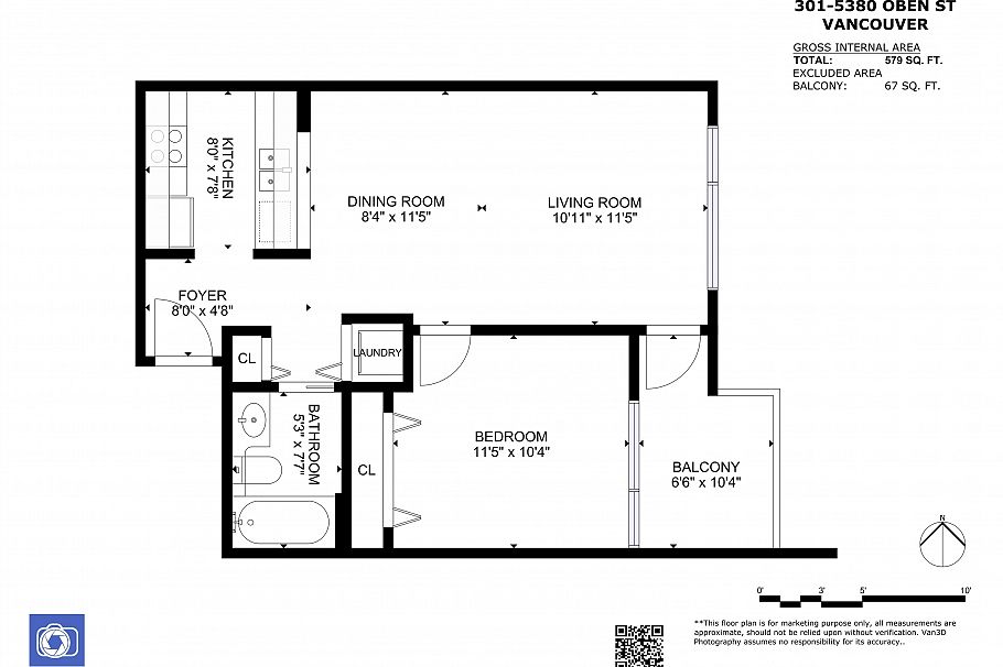 301 5380 Oben Street Vancouver, BC - 2