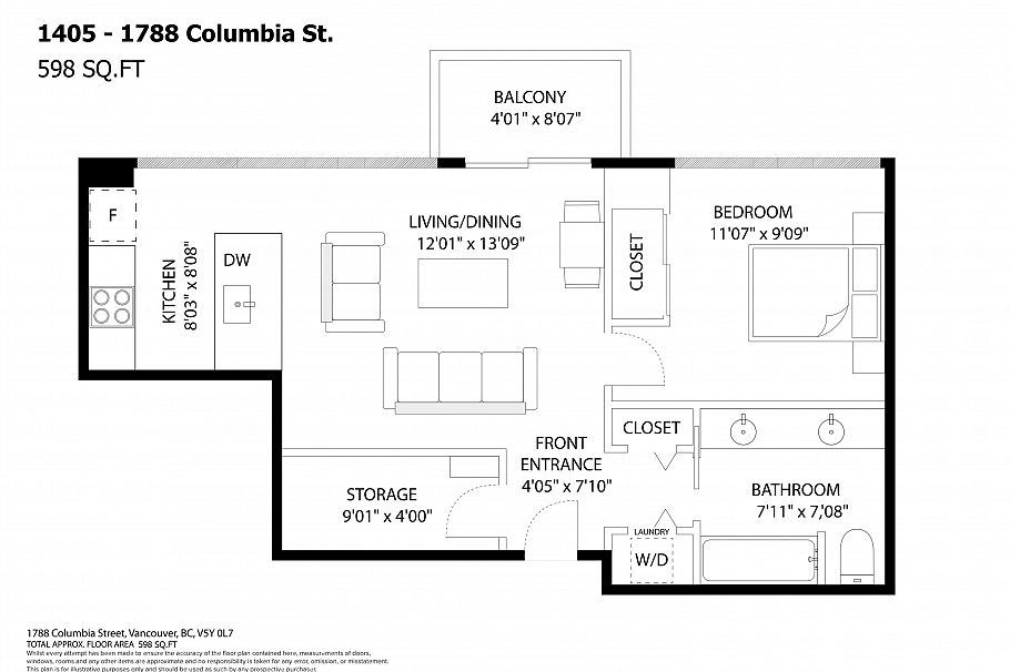 1405 1788 Columbia Street Vancouver, BC - 33