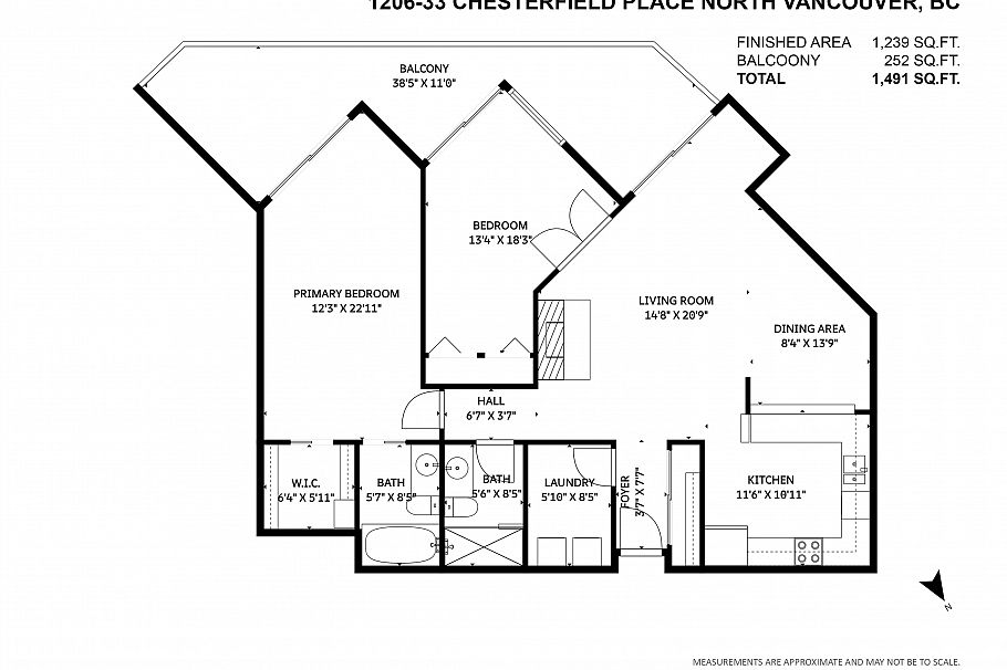 1206 33 Chesterfield Place North Vancouver, BC - 39