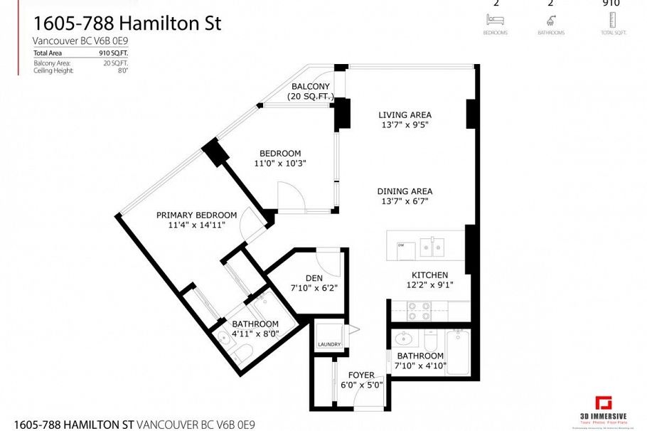 1605 788 Hamilton Street Vancouver, BC - 38