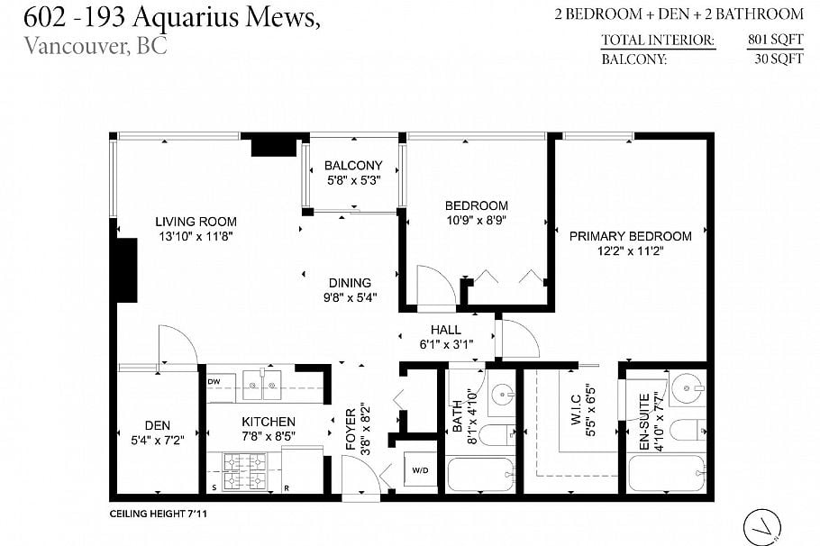 602 193 Aquarius Mews Vancouver, BC - 21