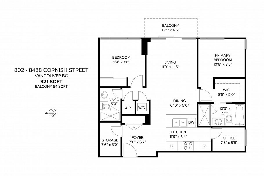 802 8488 Cornish Street Vancouver, BC - 25