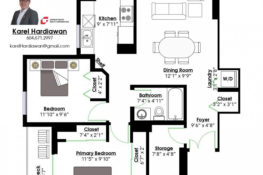 1002 1201 Marinaside Crescent Vancouver, BC - 22