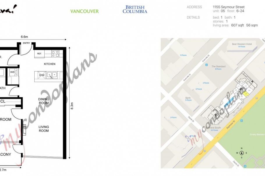 1705 1155 Seymour Street Vancouver, BC - 2