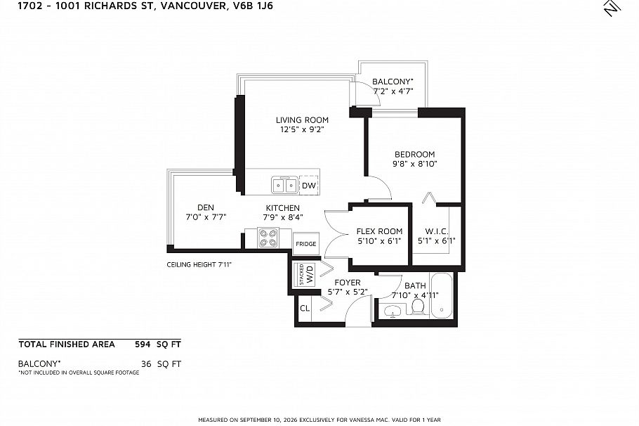 1702 1001 Richards Street Vancouver, BC - 18