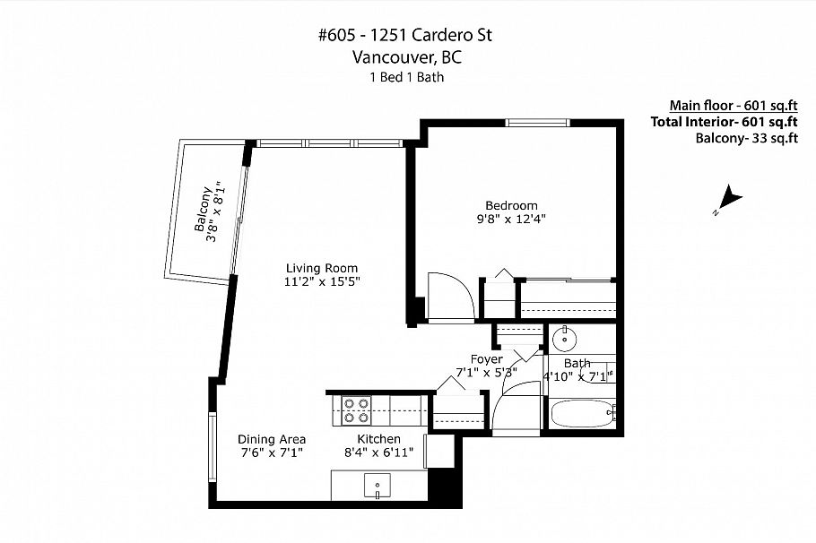 605 1251 Cardero Street Vancouver, BC - 24