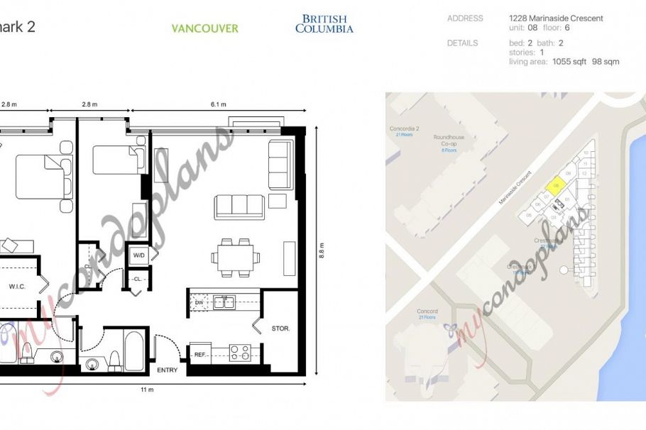 608 1228 Marinaside Crescent Street Vancouver, BC - 40