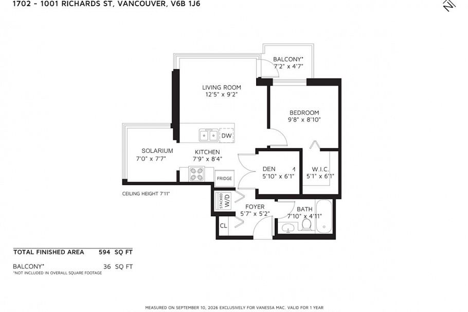 1702 1001 Richards Street Vancouver, BC - 31