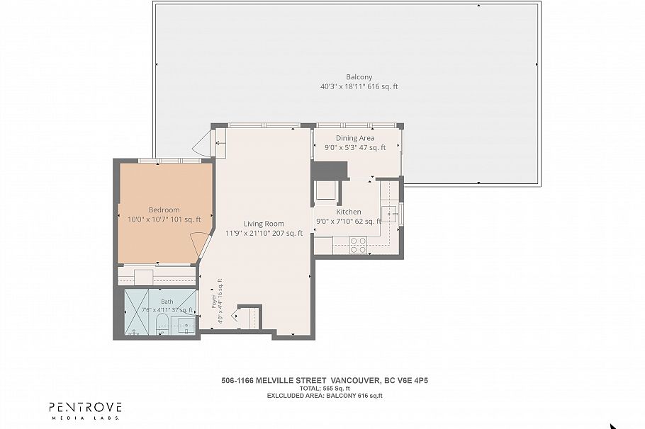 506 1166 Melville Street Vancouver, BC - 1