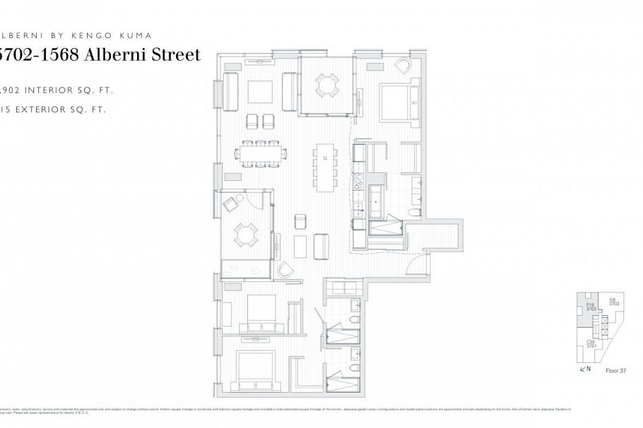 3702 1568 Alberni Street Vancouver, BC - 20